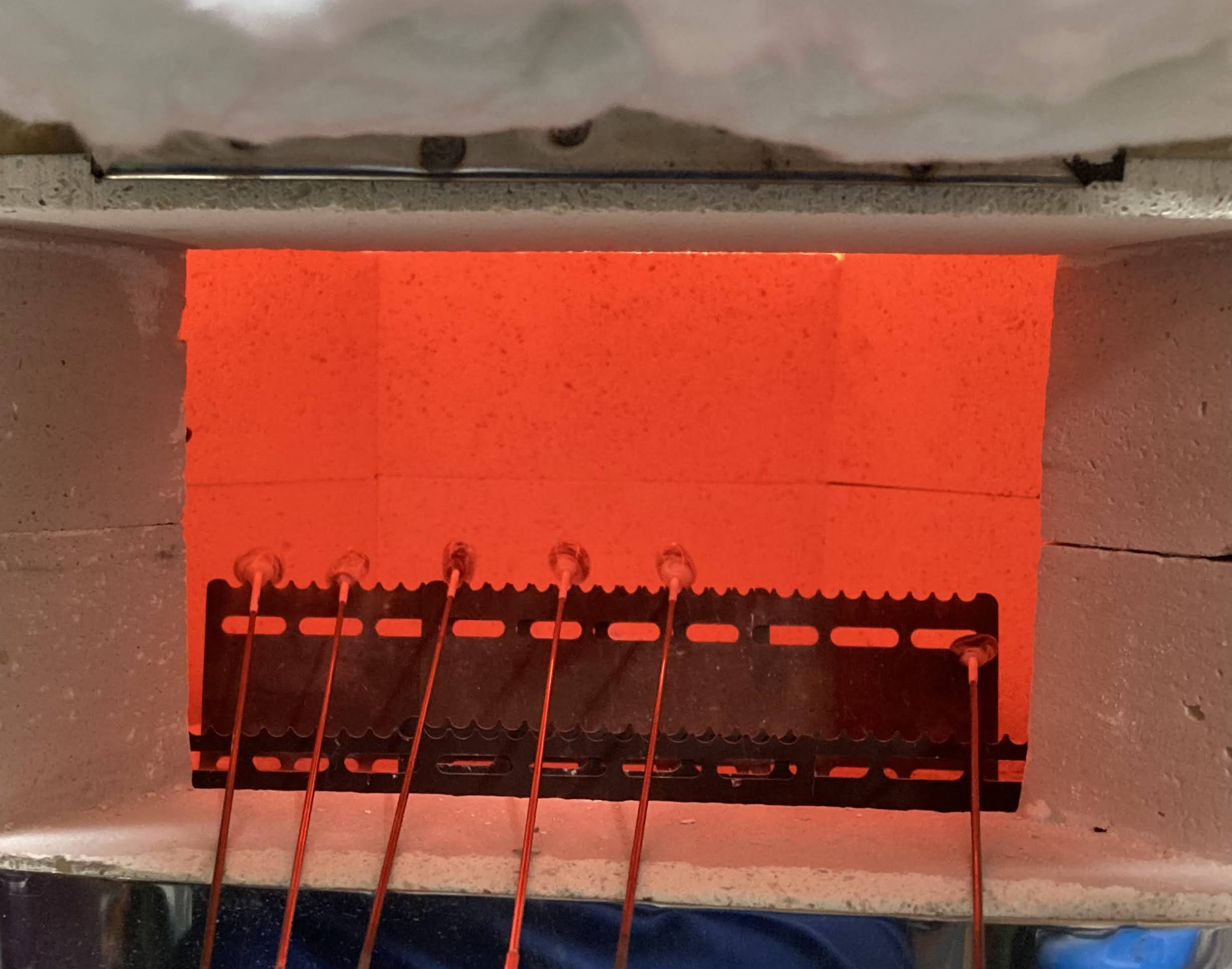 The view inside my bead kiln.